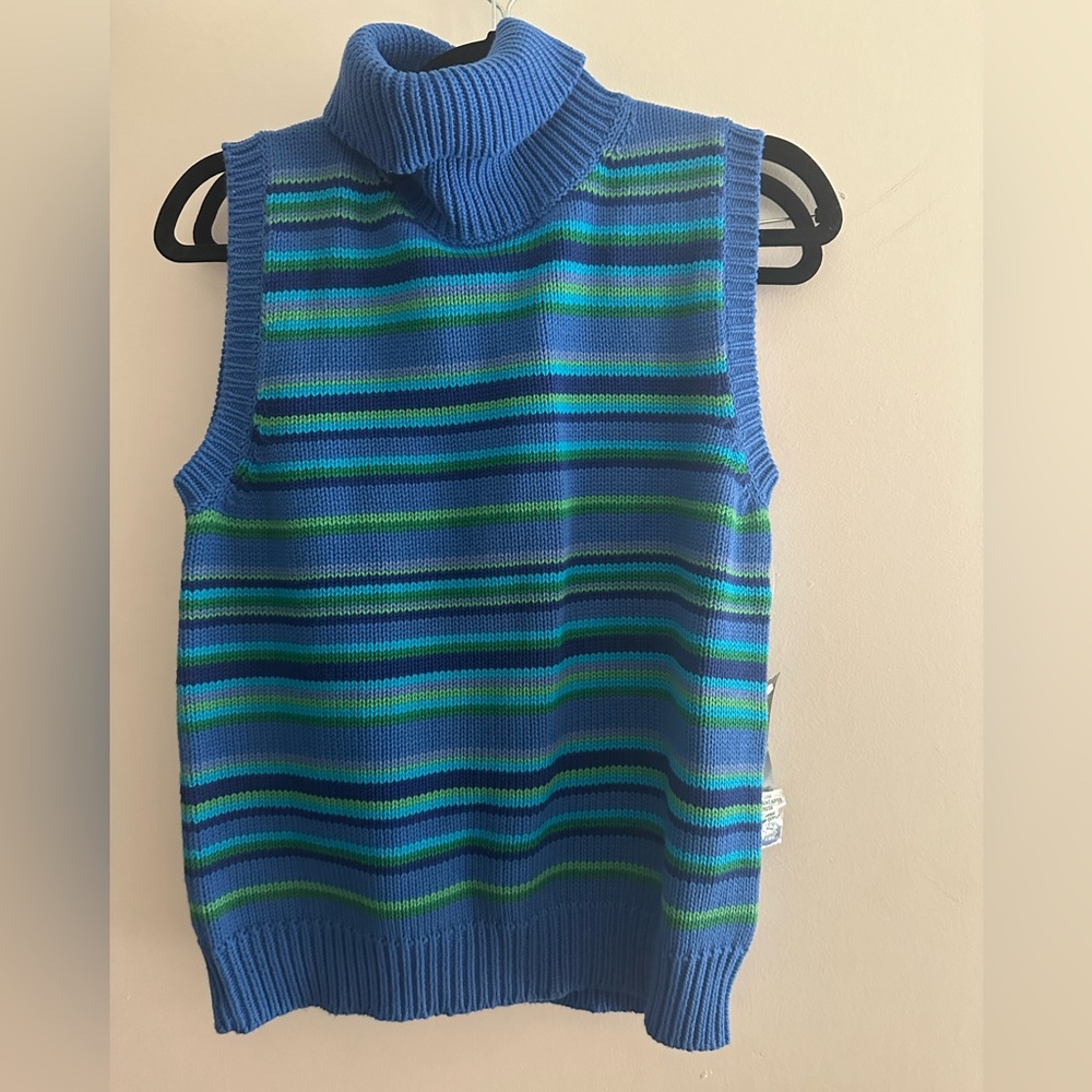 NWT Ralph Lauren striped sleeveless turtleneck